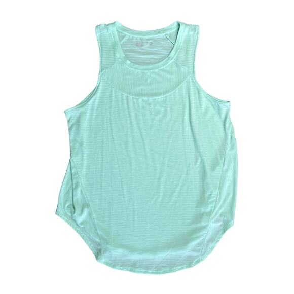 XERSION Mint Green Striped Sleeveless Scoop Neck Tank Top Women’s Size Large - Picture 1 of 6
